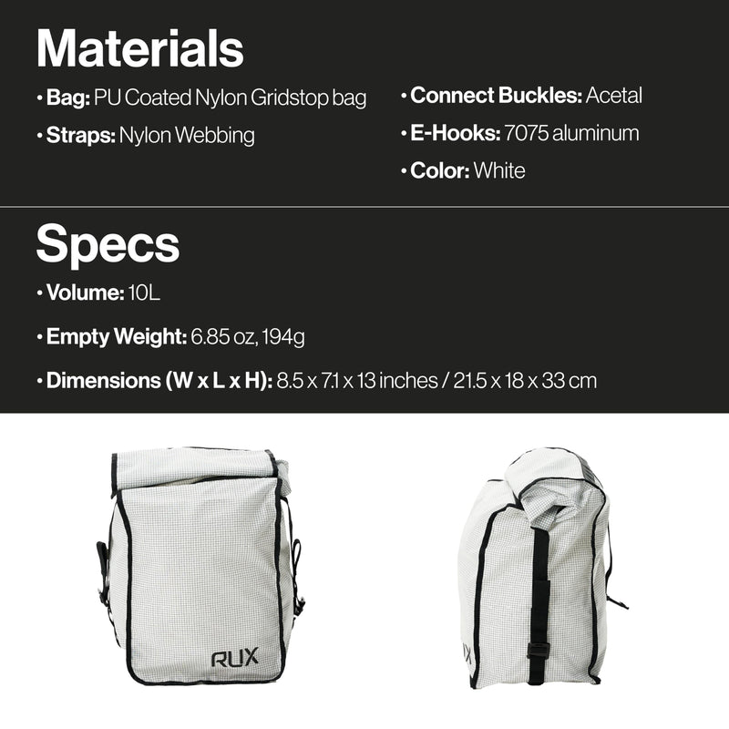 Packing Cube 10L White | Travel Packing Cube for Backpack Organization | Compression Organizer Cube for Gear Storage | Durable Organizer for Travel and Outdoor Adventure
