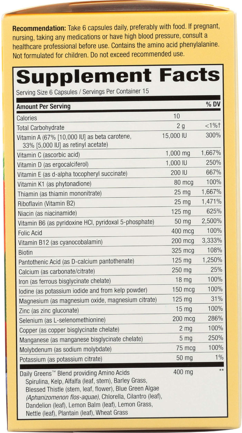Nature's Way Alive! Max 6 Daily Multi-Vitamin 90 Veg Capsules