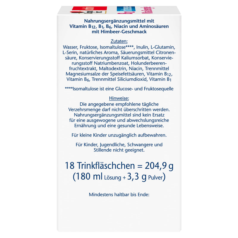 [Australia] - Doppelherz B12 Intense Vita-Energy - high dose with 500 µg vitamin B12 per drinking bottle - 18 ampoules - vegan 11.38 g (pack of 18) 