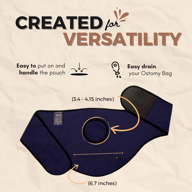 [Australia] - SIIL Ostomy Belt for Men & Women | FSA & FHA Approved | Premium Ostomy Bag Covers | Sports & Swimming | Colostomy Belts, Illeostomy Covers | Ostomy Wrap (Improved Zipper & Velcro - Fastener) L 