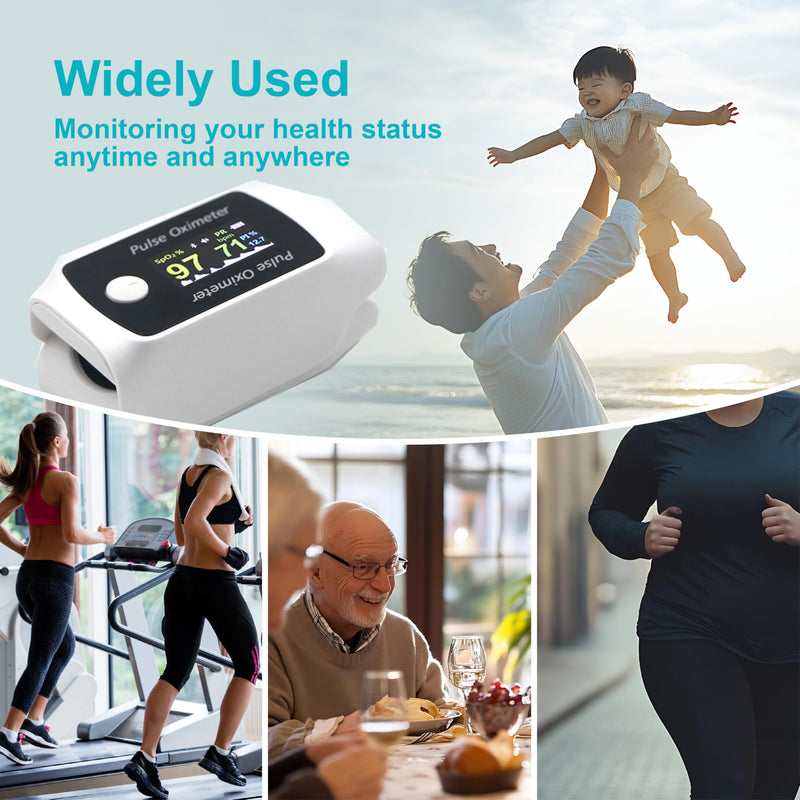 [Australia] - Bluetooth Fingertip Pulse Oximeter with Respiration Pressure,High Accuracy O2 Meter for All Skin, Portable SPO2 & Pulse Rate Monitor for Children Adults,Carry Bag and Lanyard Included 