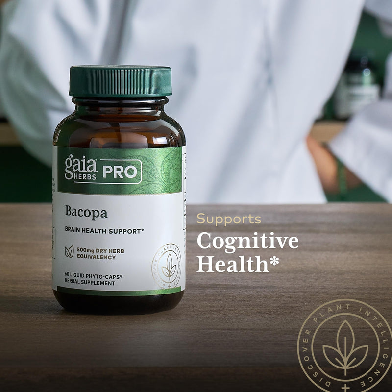 [Australia] - GAIA HERBS PRO Bacopa - Brain Health & Nootropic Support - 60 Liquid Phyto-Caps (30 Servings) 