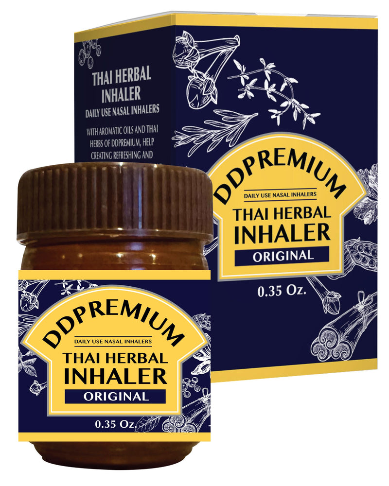 Herbal Inhaler with Menthol & Essential Oil - Natural Thai Inhaler for Enhanced Breathing, Promotes Clearer Nasal Passages - Compound Herb Formula Original Pack of 6 Pack 6