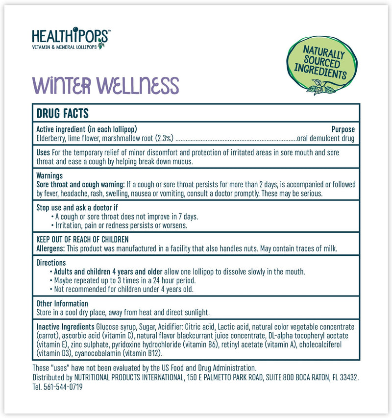 Healthipops Winter Wellness Vitamin Lollipops (6-Pack)