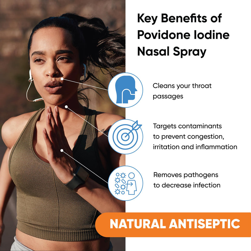 [Australia] - 1.5% Povidone-Iodine Sore Throat Spray, Rapid Relief Formula, 100 Applications, 60ml Oral Spray Bottle 