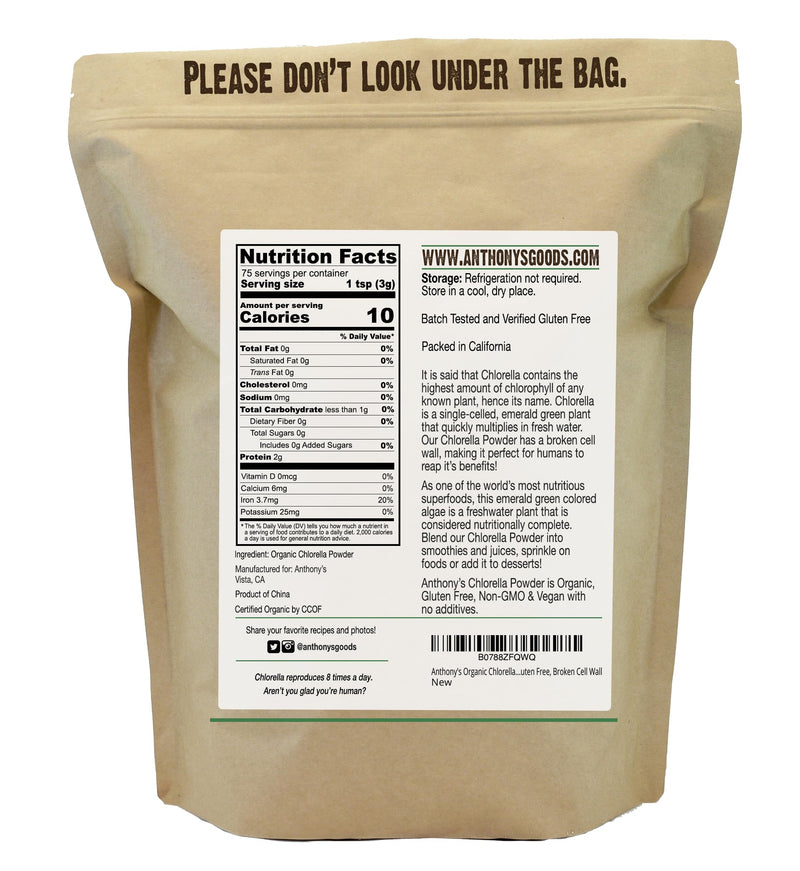 [Australia] - Anthony's Organic Chlorella Powder, 8 oz, Non GMO, Gluten Free, Broken Cell Wall 