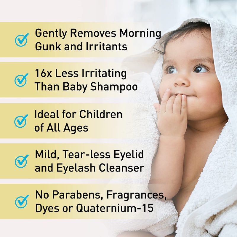 [Australia] - OCuSOFT Baby Eyelid and Eyelash Cleanser, Pre-Moistened Towelette, White/Blue 20 Count 