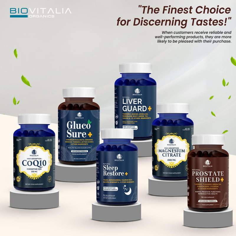 [Australia] - BioVitalia prostate protection capsules - high dosage with turmeric, linseed, green tea, lycopene, pumpkin seeds, pygeum bark, betasitosterol, nettle leaf | Prostate Health – Vegan – 60 Capsules 