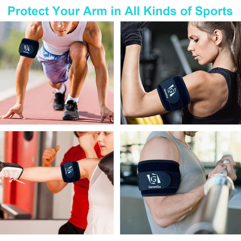 [Australia] - Bicep Tendonitis Brace Compression Sleeve Support,Upper Arm Brace Bicep Bands for Pain Relief,Muscle Strains and Inflammation,Bicep Compression Sleeve for Men and Women-Medium Medium 