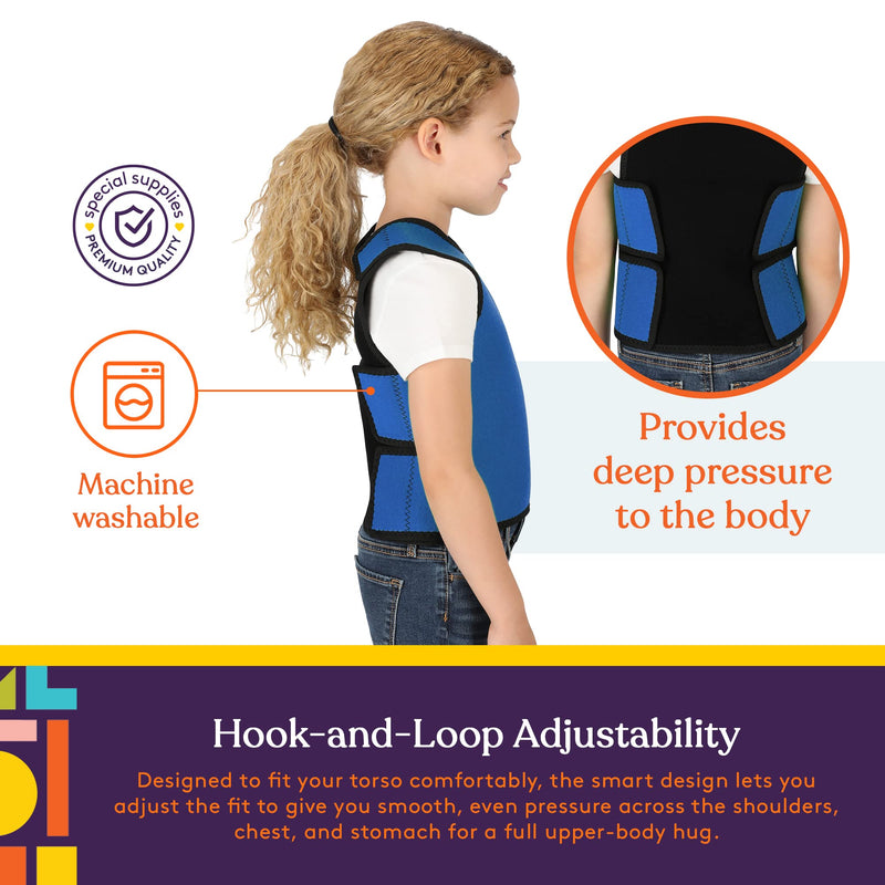[Australia] - Special Supplies Sensory Compression Vest Deep Pressure Comfort (Blue, X-Small) X-Small (Pack of 1) Blue 