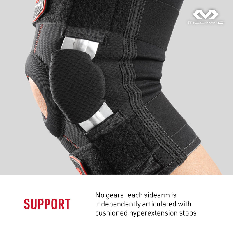 [Australia] - McDavid Hinged Knee Brace for Men & Women, Maximum Knee Support & Compression for Stability & Recovery, Ligament, Hyperextension Support LARGE 