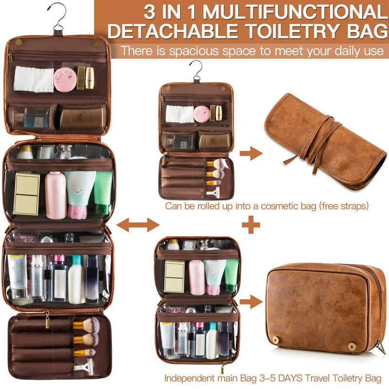 Elviros Hanging Toiletry Bag and Heat Resistant Travel