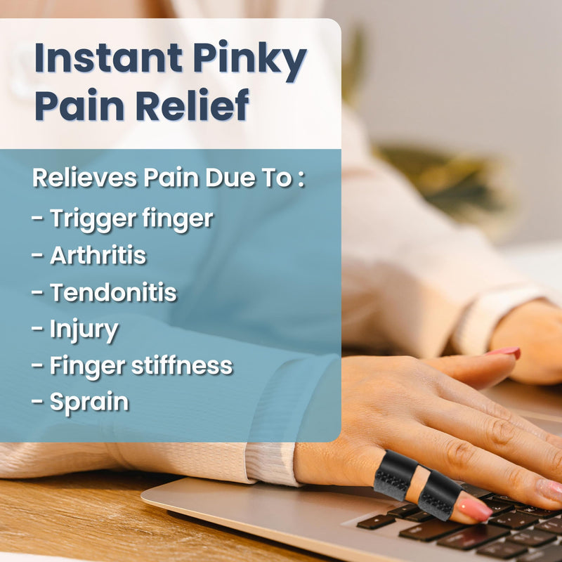 [Australia] - Pinky Finger Splint (2 Pack) Trigger Finger Brace for Kids, Small, Pinky Splint, Pain Relief, Knuckle Immobilization, Arthritis, Mallet Finger, Fits Thumb, Ring, Pinkie, Little Fingers Pinky Splints 