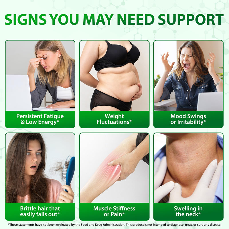 Thyroid Support Drops with Iodine & Selenium - 60ml | Enriched with L-Tyrosine, Zinc, Vitamin B12 & B6 | Supports Normal Thyroid Function & Energy Metabolism | Vegan & Non-GMO