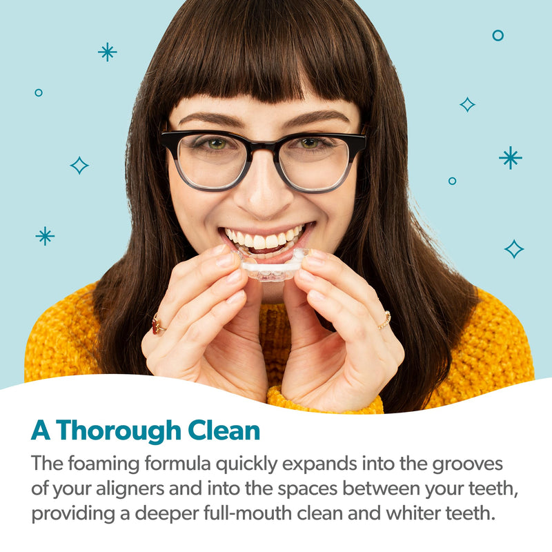 [Australia] - EverSmile AlignerFresh Enamel Guard Fluoride Foam – Aligner & Retainer Cleaner/Whitener with Enamel Protection – Strengthens, Protects & Whitens Teeth, Eliminates Bacteria – Fresh Mint, 1 Pack (50ml) 