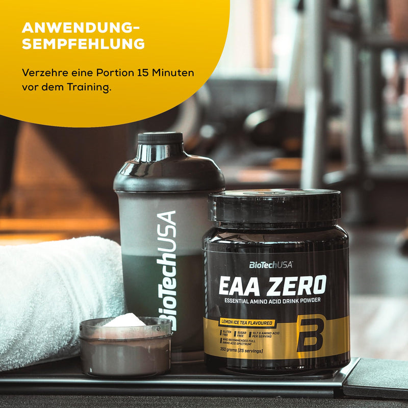 [Australia] - BioTechUSA EAA Zero - Essential Amino Acid Power | 7160mg EAA/serving | WHO recommended ratio | Sugar-free, gluten-free, 350 g, lemon iced tea 350 g (pack of 1) 