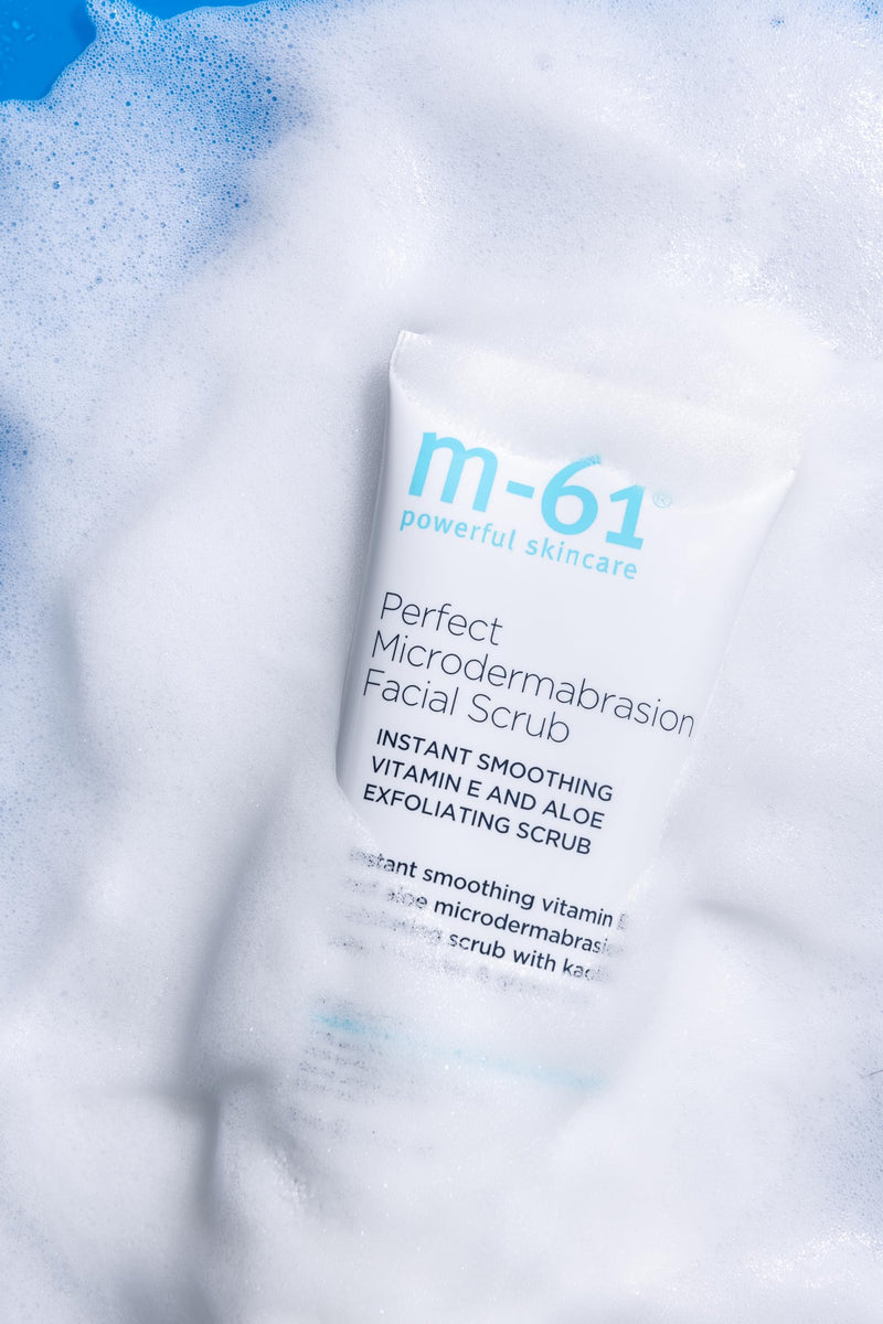 m-61 Perfect Microdermabrasion Facial Scrub, 2.5 Fl Oz | Smoothing & Exfoliating, Vitamin E, Kaolin Clay, Aloe, For All Skin Types, Derm & Allergy Tested, Made in USA