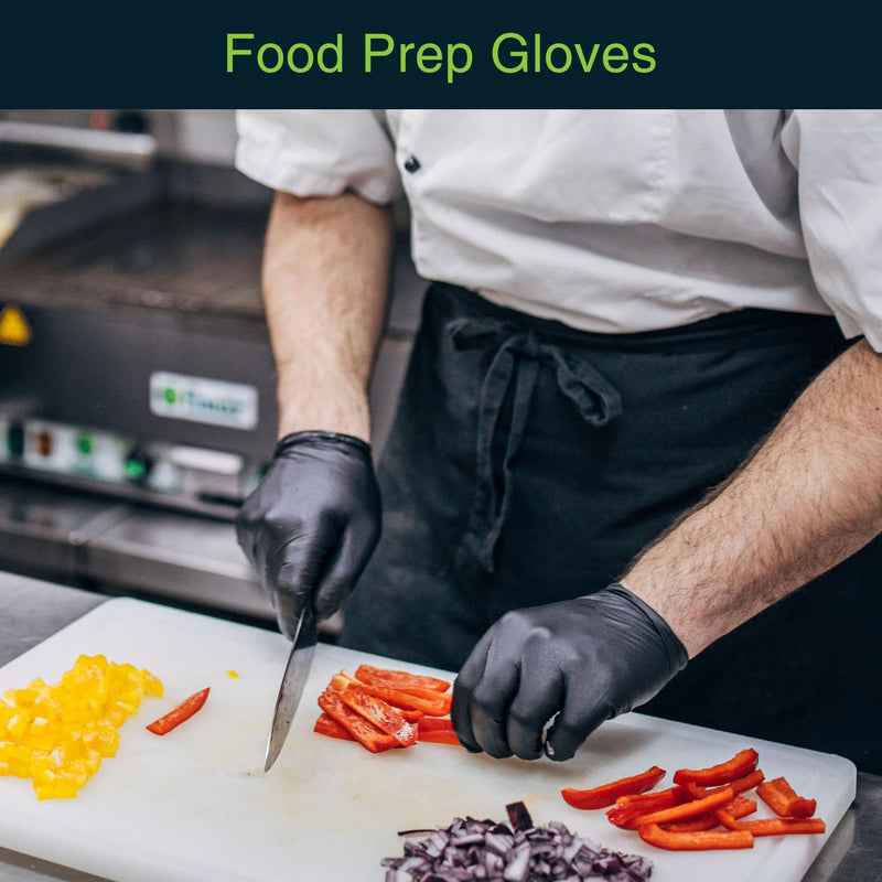 [Australia] - Black Gloves Disposable Latex Free Medium, 50 Count - Medical and Dental Grade Surgical Gloves - Powder Free Nitrile Gloves Medium - 3 Mil Thickness Black 