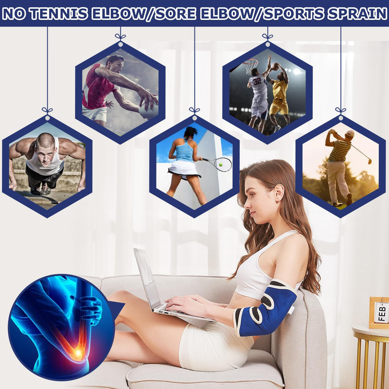 [Australia] - CAMECO 1 PACK Heated Elbow Brace for Tendonitis and Tennis Elbow, Arm Heating Pad Wrap for Arthritis Bursitis, Joint Pain Relief, Heating Pad for Forearm, 86℉ - 158℉, 10-90min Auto-Off One Size 