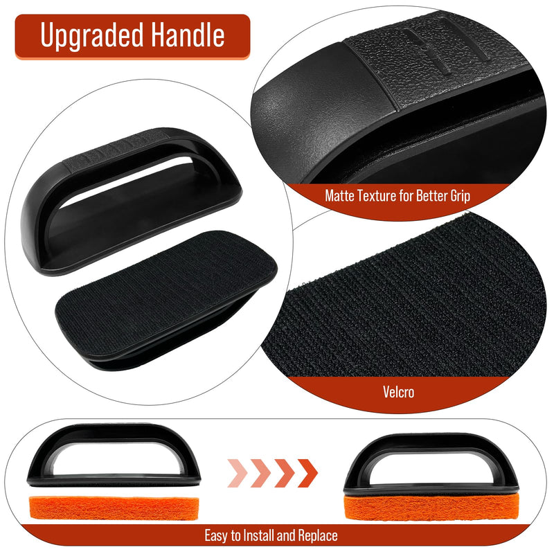 [Australia] - 6-Piece Griddle Cleaning Kit for Blackstone, Flat Top Grill Cleaning Kit Non-Scratch Scouring Pads for Kitchen - 5 Scrubber Pads and 1 Handle Orange Orange-6pcs 