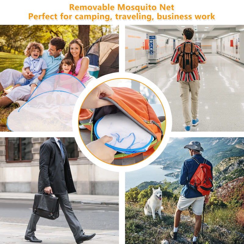 [Australia] - Portable Mosquito Net Tent, Folding Mosquito Head Net, Pop Up Mosquito Tent Netting for Bedding Camping Traveling Patio (1 Pack, Large) 1 Pack 
