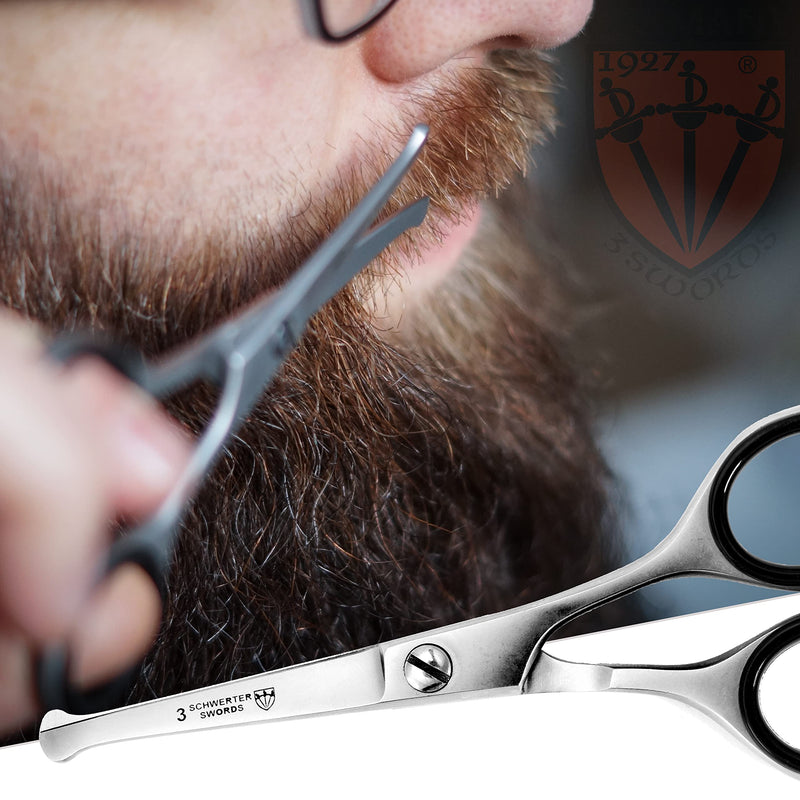 3 Swords Germany – professional NOSTRIL NOSE and EAR HAIR SCISSORS trimmer, stainless steel, straight blade rounded tip with black case for men and women Nose / Ear Scissors