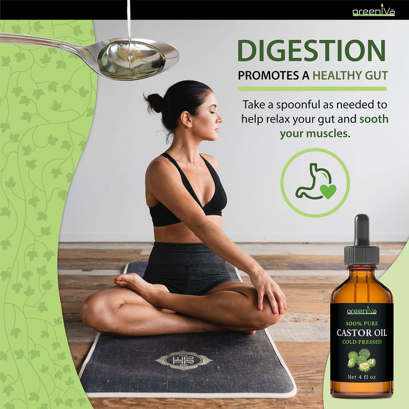 [Australia] - GreenIVe - 100% Pure Castor Oil - Cold Pressed - Hexane Free - Exclusively on Amazon … (4 Ounce) 