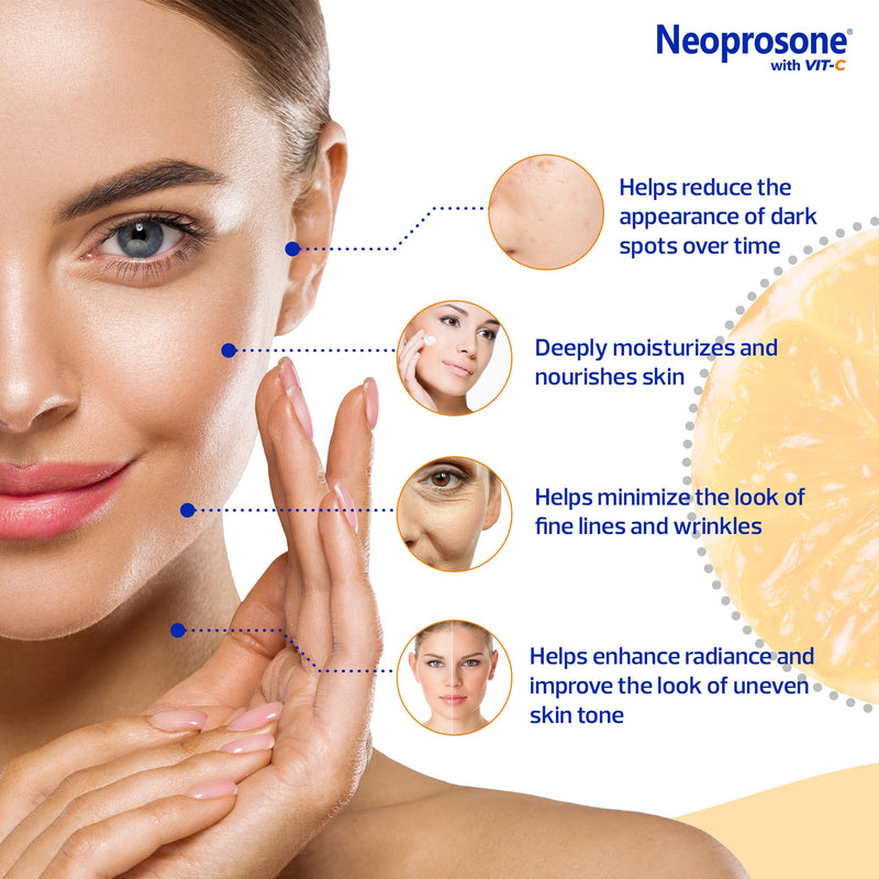 Neoprosone Skin Brightening Cream - 1.7 Fl oz / 50 ml - with Vitamin C and Alpha Arbutin Complex