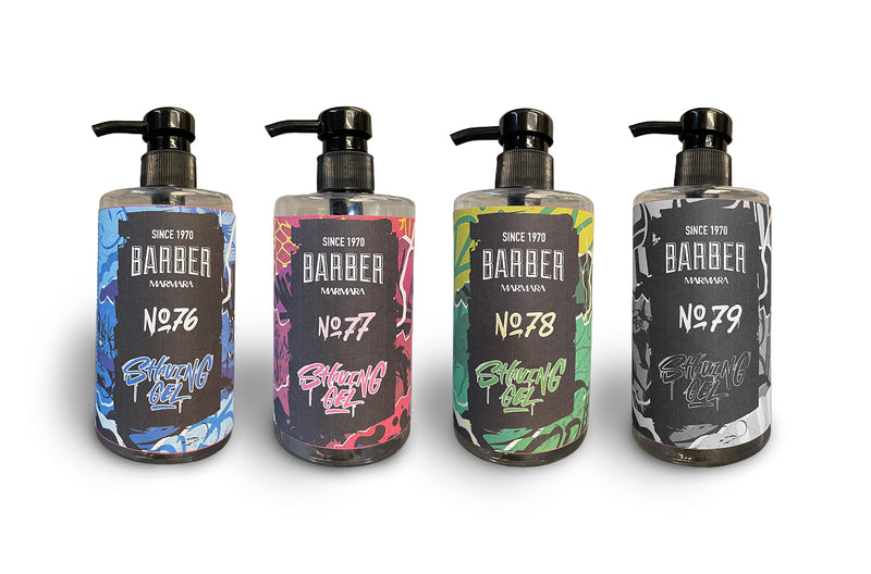 [Australia] - BARBER MARMARA shaving gel men No.76 - men's shaving gel transparent 500ml - shaving gel men - for a precise shave of the beard contours - optimal gliding - cools the skin - with pump dispenser 