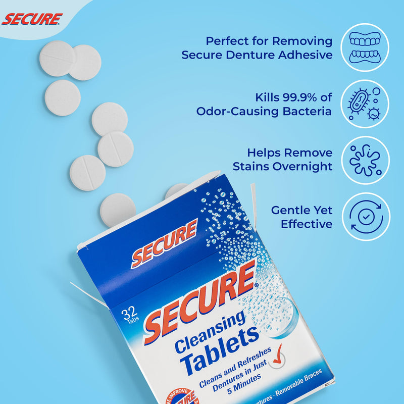[Australia] - Secure Cleansing Tablets - Parent (32 Count (Pack of 4)) 32 Count (Pack of 4) 