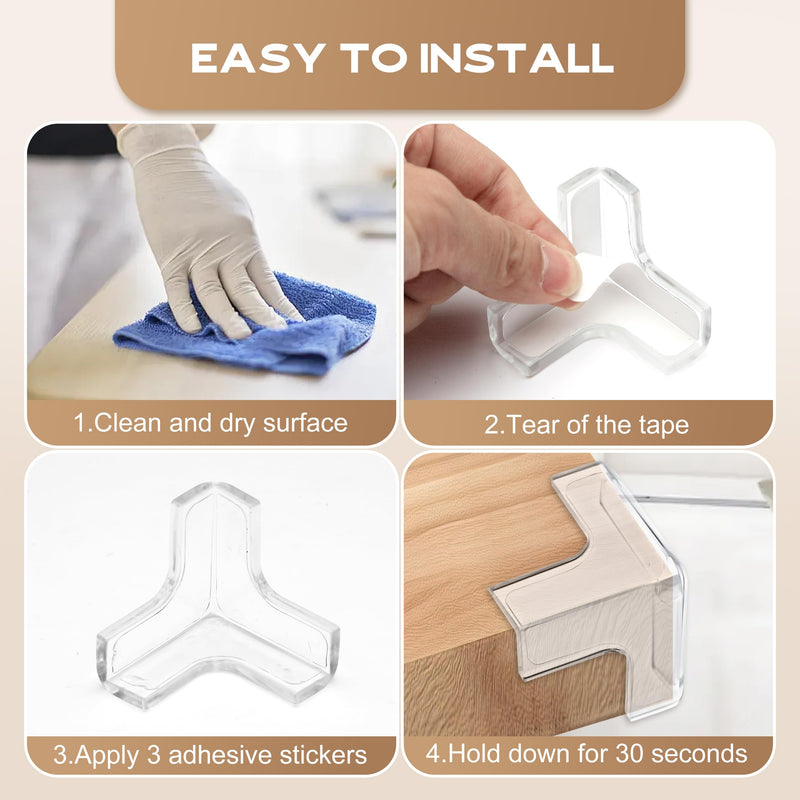 [Australia] - Corner Protector Baby ‚Äì 12 Pack Baby Proof Corners and Edges with Safety Bumpers, Soft Silicone Table Corner Covers Baby Safety, Corner Guards 6 T-Shaped + 6 Round Covers T+R (12pcs) 