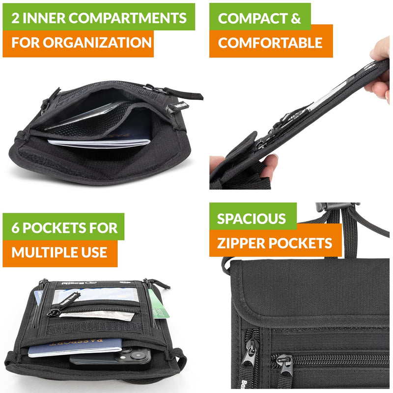 RFID Protection Bundle: Sleeves Set with Color Coding and Hidden Money Belt