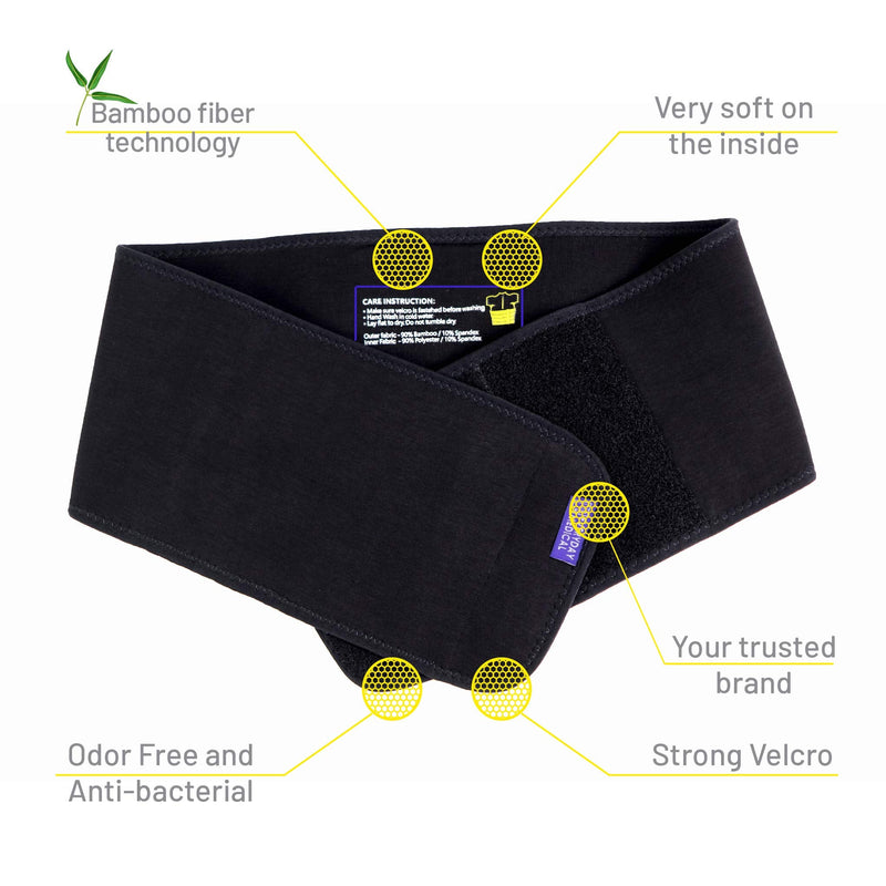 Everyday Medical Broken Rib Brace for Men and Women - Bamboo Charcoal Rib Support Compression Brace - accelerates The Healing of Cracked, Dislocated, Fractured and Post-Surgery Ribs - Large Large (Pack of 1)