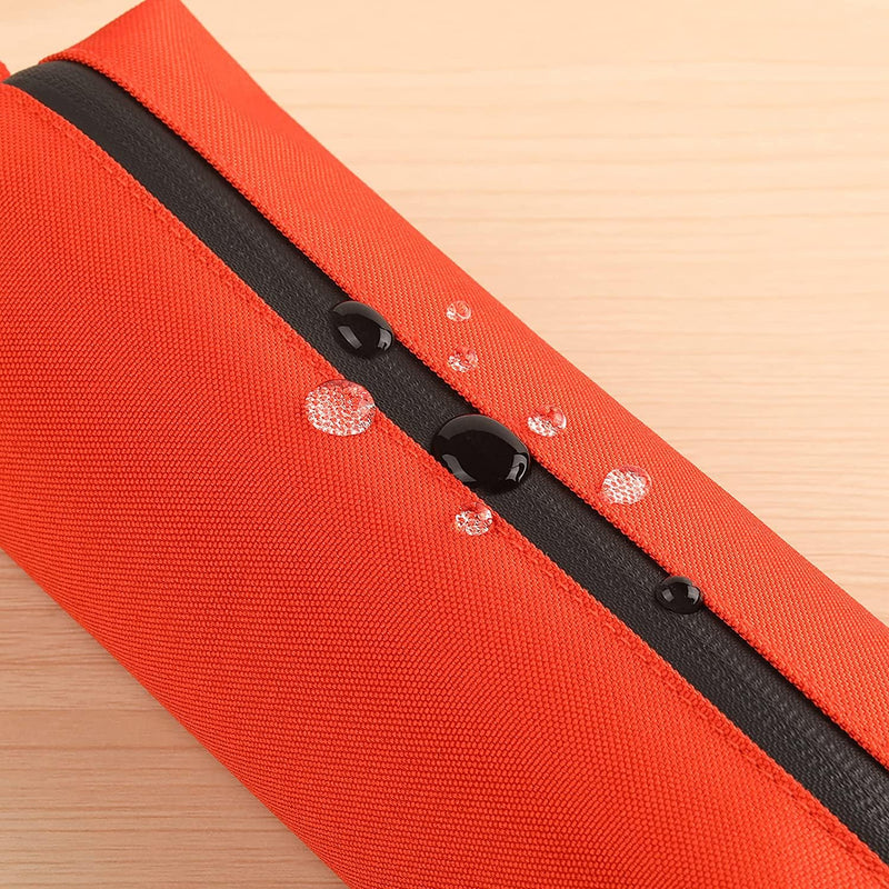 [Australia] - Comfyable Small Toiletry Bag for Men, Slim Mini Toothbrush Bag, Dopp Kit Bag Orange 