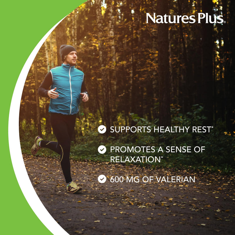 [Australia] - NaturesPlus Herbal Actives Valerian 600mg Extended Release - 30 Tablets - Vegetarian, Gluten Free - 30 Servings 