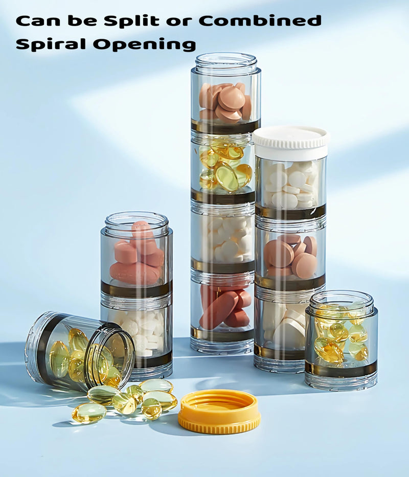 MURRI&MURRDI 7-Day Pill Organizer with 21 Compartments for 3 Times Daily - Extra-Large Moisture-Proof Travel Pill Case for Vitamins, Fish Oil, Medications - Weekly Medicine Dispenser, White D White 21 Cells