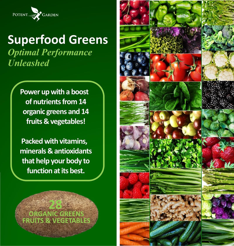 [Australia] - 2-Pack Organic Superfood Greens, Fruit and Veggie Supplement Rich in Vitamins & Antioxidants with Alfalfa, Beet Root & Tart Cherry to Boost Energy, Immunity & Gut Health, 120 Ct 