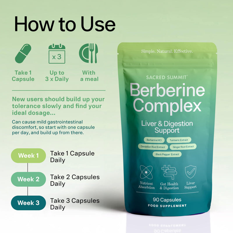Liver Detox & Digestive Support Capsules – Metabolism & Gut Health Complex with Berberine, Turmeric, Dandelion & Ginger – 90 Vegan Capsules