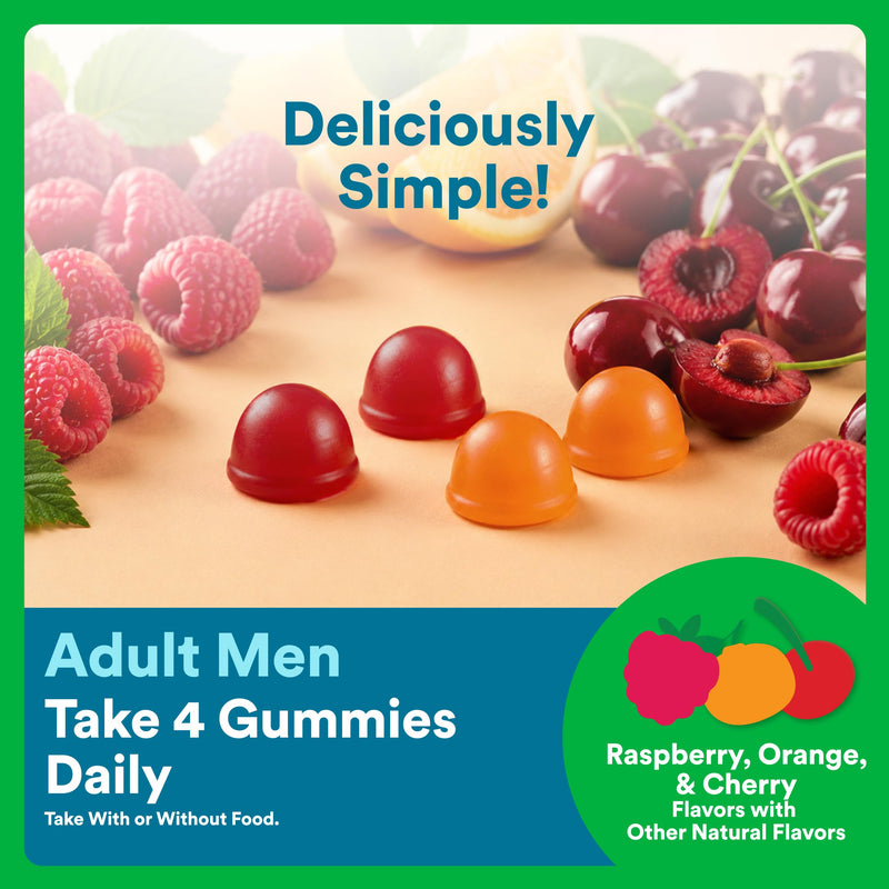 SmartyPants Multivitamin for Men, Organic Gummies: Methylfolate, Omega 3 (ALA), Vitamin D3, C, Vitamin B12, B6, A, K & Zinc for Immune Support, Biotin, Vegetarian, 120 Gummies (30 Day Supply) Organic + Omega