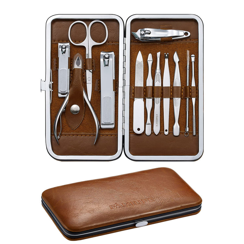 Manicure Pedicure Kit Professional Nail Clippers Set Men and Women 12 Pcs and 16pcs Grooming Kit Gifts for Men