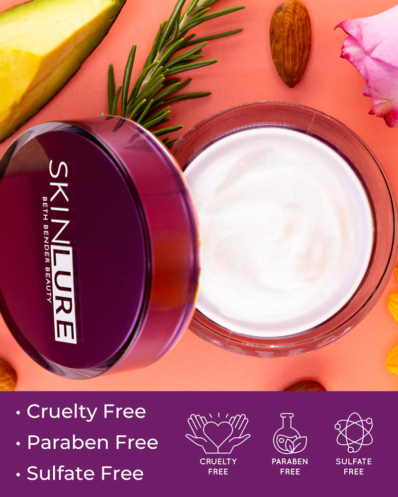 SKINLURE Hydrating Face Moisturizer with Vitamin C & Hyaluronic Acid | Anti Aging Facial Moisturizer for Dry Sensitive Skin | Revive Face Moisturizer w/Algae Extract, Peptides, and Nourishing Oils