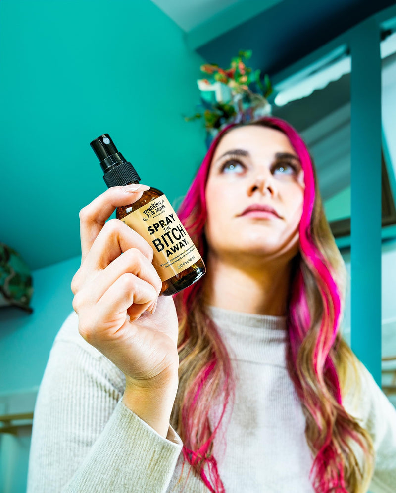 Frankie & Myrrh Spray The Bitch Away | Freshwater Perfume | Aromatherapy Life's Woes | with Bergamot, Lavender, Geranium, Frankincense