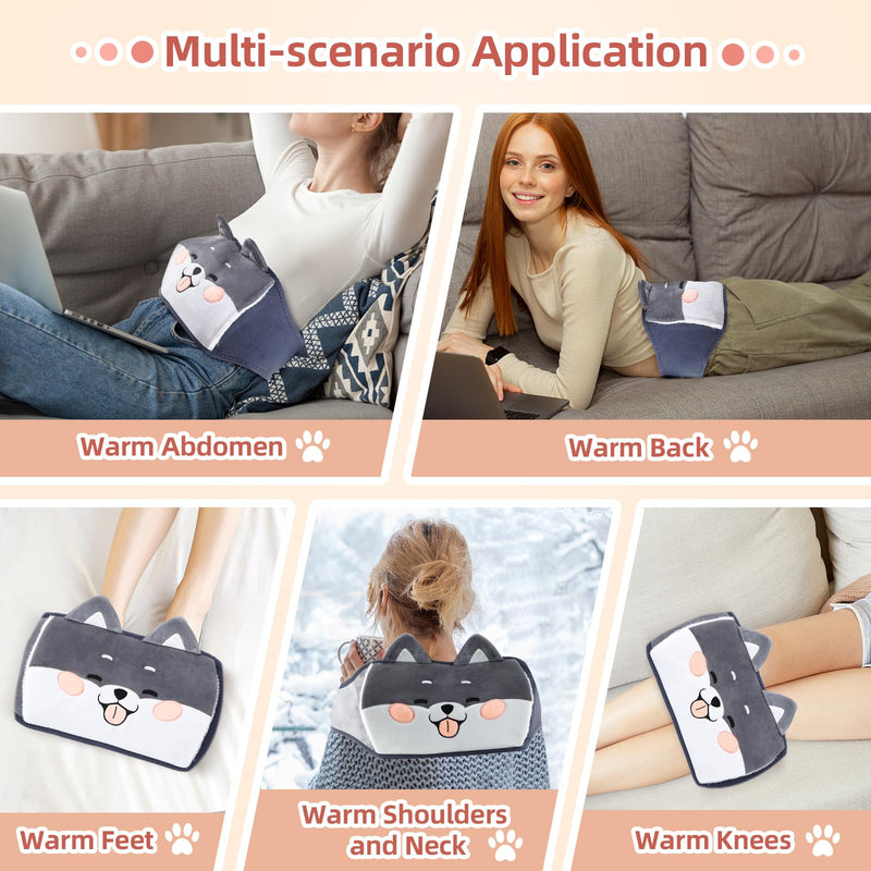 [Australia] - Hot water bottle belt, hot water bottle belt 3 in 1 portable PVC hot water bottle, hot water bottle with cover, hot water bottle made of rubber with soft waist cover, for neck and shoulder, back, legs, waist 