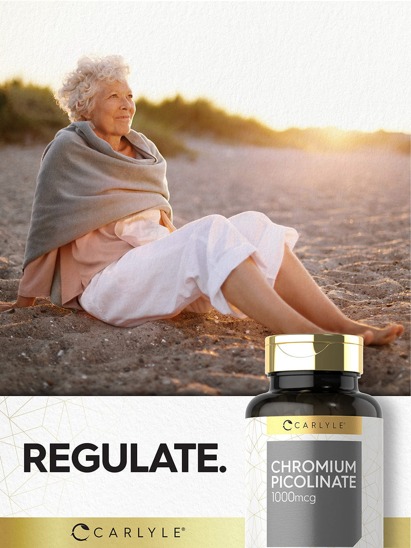 [Australia] - Ultra Chromium Picolinate 1000mcg | 360 Tablets | Vegetarian, Non-GMO, Gluten Free | By Carlyle 