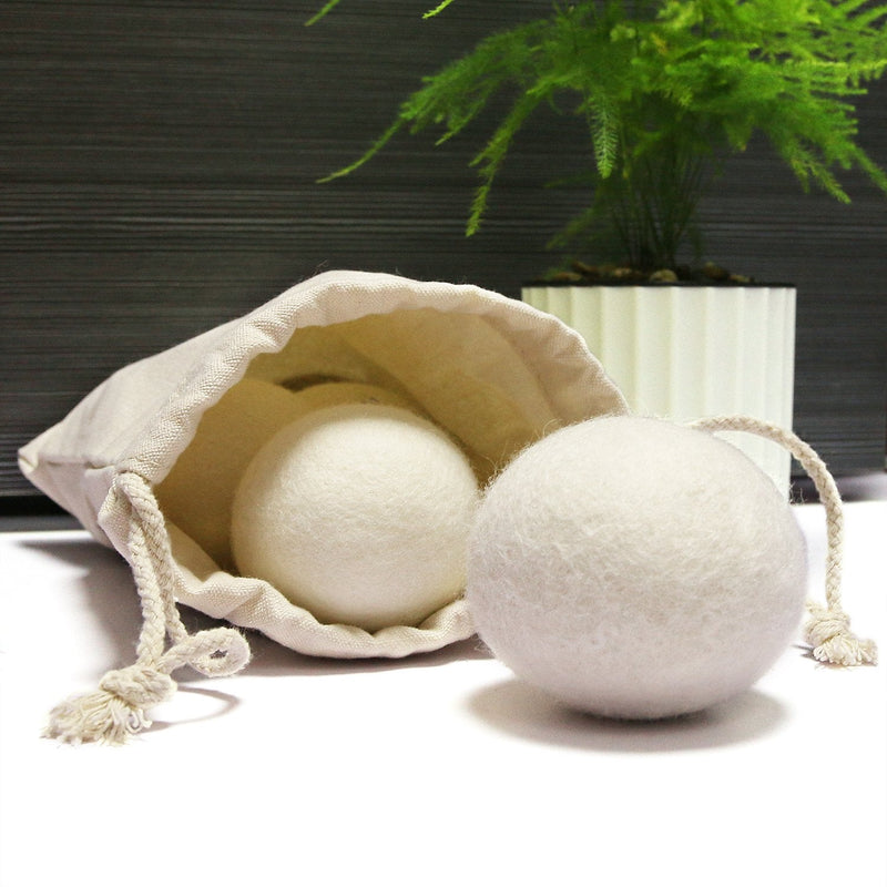 [Australia] - 6 Pack All Natural Organic Wool Dryer Balls XL Size - Reusable Chemical Free Natural Fabric Softener, Anti Static, Reduces Clothing Wrinkles and Saves Drying Time 6 