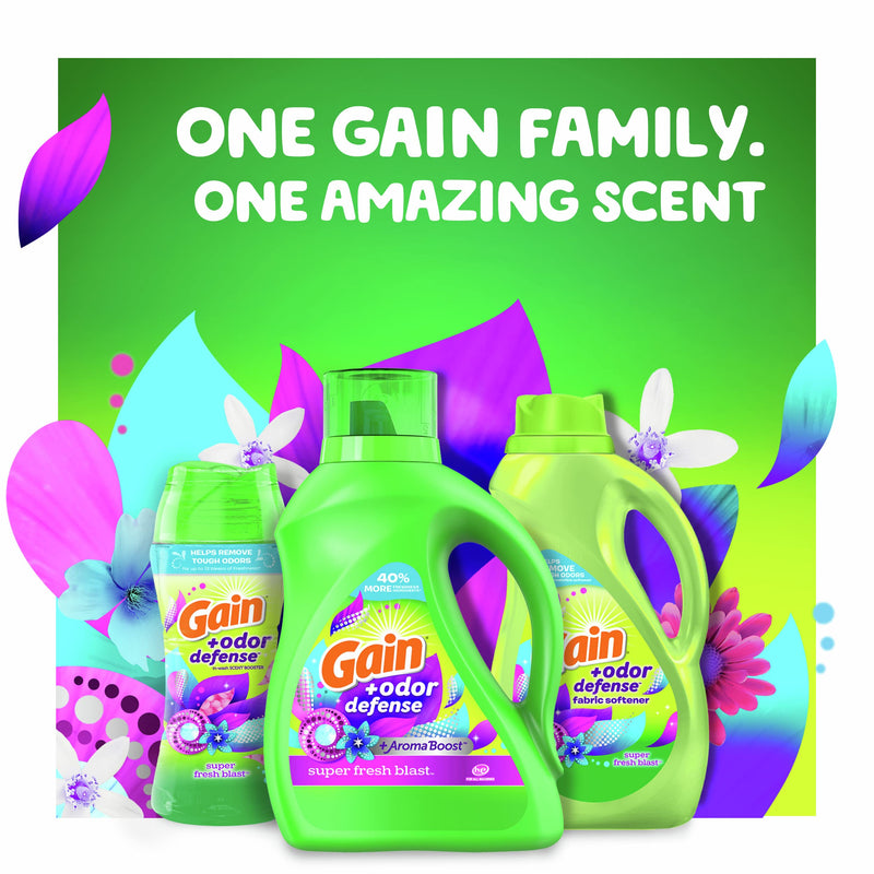 [Australia] - Gain + Odor Defense Dryer Sheets, Super Fresh Blast Scent Fabric Softener Sheets, 240 ct 240 Count (Pack of 1) 