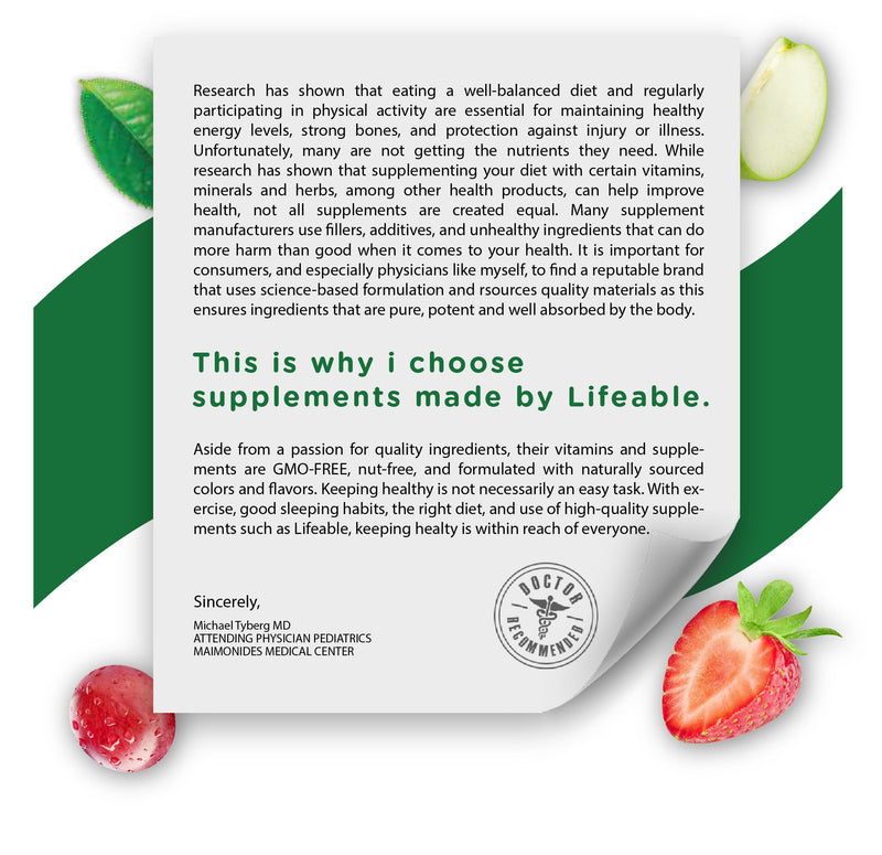 Lifeable Sugar Free Elderberry Gummies with Vitamin C and Zinc | Great Tasting Sambucus Elderberry Immune Support Supplement | Kosher, Vegan, Non GMO Black Elderberry for Adults | 60 Gummies