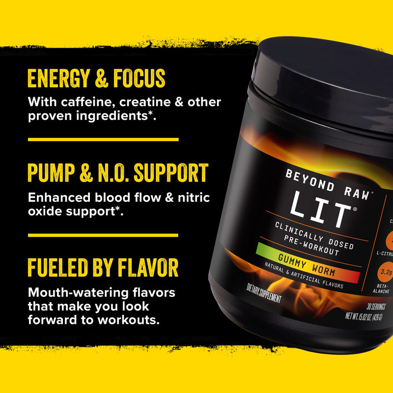 [Australia] - Beyond Raw LIT Pre-Workout - Strawberry Lemonade (30 Servings) 30 Servings - V1 