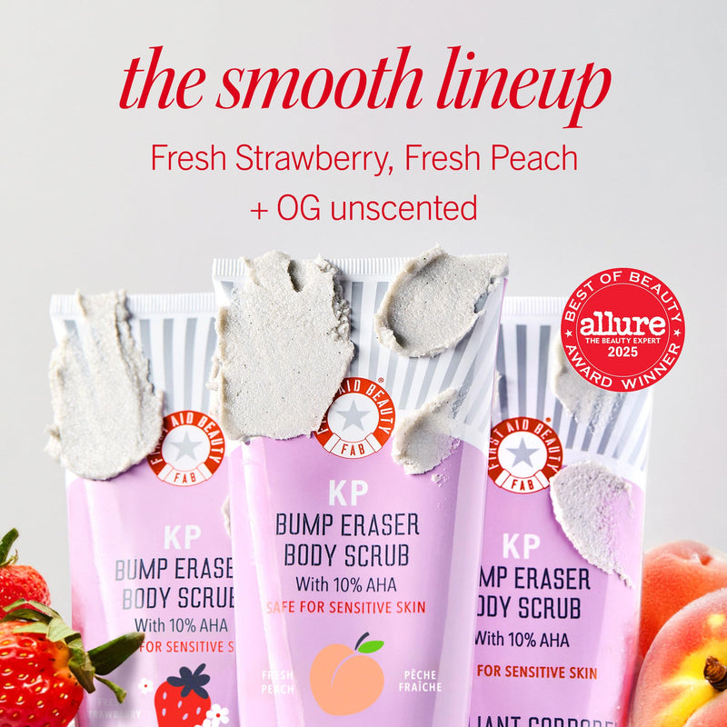[Australia] - First Aid Beauty - KP Bump Eraser Body Scrub with 10% AHA, Keratosis Pilaris Skin Exfoliater with Glycolic and Lactic acids, Helps Reduce Chicken Skin Bumps, Safe for Sensitive Skin, 10 oz 10 Ounce (Pack of 1) 