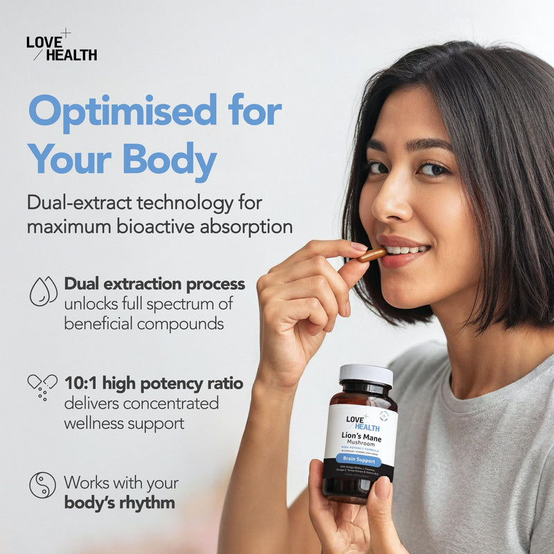 Brain Support Lions Mane Supplement 90Pcs 10,500mg Lions Mane Mushroom Capsules - Brain Health Memory and Focus Supplement with Ginkgo Biloba, L-Theanine, Omega-3, Yarrow & Vitamin B12 Brain Focus - 10,500mg
